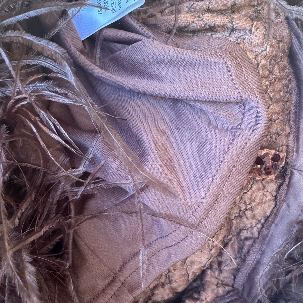 Sequin Long Sleeve Dress - Brown - Picture 8 of 9